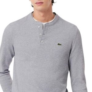 Lacoste Waffle Knit Pullover Henley Size 7